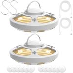 AMFUN 2 Pack Flea Traps for Home, Flea Light Traps, Flea Lamp Traped for Home, Flea Catcher, Flea Killer with 4 Modes, Odorless, Non-Toxic for Carpets Bedding