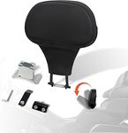 FOVPLUE Adjustable Rider Backrest, Detachable Plug-in Driver Backrest Pad w/Mounting Kit for Harley Touring 2009-2024,CVO Road Glide Street Glide Tri Glide FLHTK/L Electra Glide Road King,BLACK