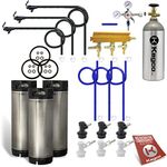 Kegco 3P3SHPCK-BALL5T Kegerator Kit, Metal, Stainless Steel