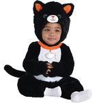 Amscan 8408454 Cuddly Black Cat Costume (12-24 Months) | Multicolor | 1 Pc