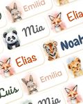 Name Stickers for Clothes & Items (100, White) Washable, No-Iron Personalised Stickers in Daycare, School, and Care Homes