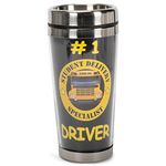 Dicksons Number 1 Bus Driver, Student Delivery Specialist 16 Ounce Stainless Steel Travel Tumbler Mug