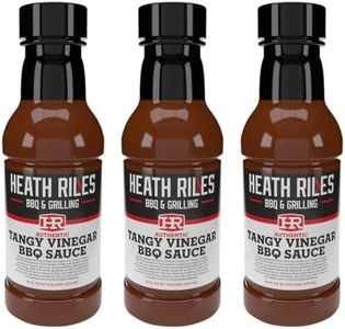 Heath Riles BBQ Sauces, Tangy Vinegar BBQ Sauce, Pit Master Barbecue Sauce For Meat, Marinades, Dressings, 3 bottles,16 oz.