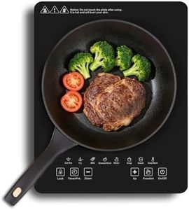 Portable Induction Cooktop, 2000W Induction Burner with Timer, Electric Countertop Hot Plate, Sensor Touch Single Burner for Kitchen, Dorm, RV, Glass Ceramic Plate, Easy To Clean
