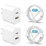 Phone Charger 2 Pack [MFi Certified