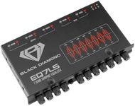 Black Diamond EQ7LS 7-Band Stereo Equalizer/Crossover Pre Amp Equalizer Car Audio EQ with Front Rear + Sub Output