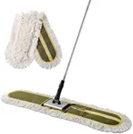 CLEANHOME 36" Commercial Dust Mops for Floor Cleaning Heavy Duty Floor Duster Mop with Long Handle Hotel Gym Household Cleaning Supplies for Hardwood, Tiles, Marble Floors,Green