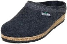 Stegmann 108 Slippers for Men and Women Made of Felt Merino Slippers with Cork Sole Adult Felt Slippers, Grey Graphite 8801, 44 EU