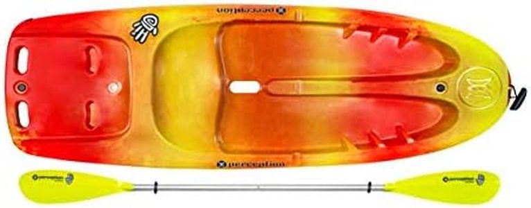 Perception Hi Five Kids Kayak - Sit on Top - Up to 120 lbs with Paddle - 6.6 ft - Sunset