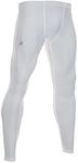 Compression Pants Men for Workout, Sports - Base Layer Running Tights Men's Leggings White