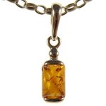 Baltic amber and sterling silver 925 pendant necklace with 1mm Italian sterling silver 925 snake chain