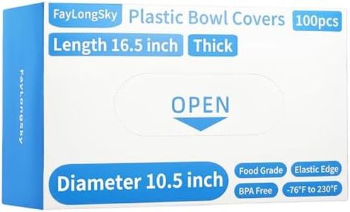 FayLongSky 100pcs Plastic Bowl Covers for Bread Proofing, Fits bowls up to 10", Shower Caps for Sourdough Bread Baking Supplies, BPA Free, Food Grade