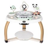 Tiny Love 5-in-1 Here I Grow Stationary Activity Center, Entertainer, Baby and Toddler, 20 Activities, 5 modes of use, 6 Developmental Toys, 0m+, Black & White Décor