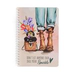 Papboo A5 Hardcover, Hardbound Cute Undated Daily Planner For 3 Months, Schedule Your Day, Manage To-do List, Goals Tracker,Wellness Tracker,With cool Sticker sheet (Sparkle)