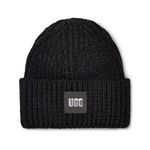 UGG Women's Chunky Rib Beanie in Black, O/S US
