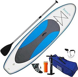 SereneLife Stand up Paddle Board Inflatable with Accessories - Blow Up Paddle Boards for Adults and Youth- Wide Non-Slip Deck - Includes Carry Bag, Dual Action Pump, Oar Paddle, Ankle Leash