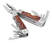 Rosewood Multi Tool UK Legal Blade, Tough Belt Pouch, Needle & General Pliers, Wirecutter, Screwdrivers - Phillips & Flathead, 10 Piece Bit Set, File, 2 Inch Rule, Can Opener, Bottle Opener etc.