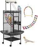 Large Bird Cages for Parakeets, Cockatiel Cage for Birds with Parrot Toys,Birdcage Covers for Night,Skirt Seed Catcher, Play Top for Conure Canary Finch Lovebird Pigeon Budgie Quaker Parrot