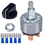 Taiss Rotary Switch 4 Position 3 Speed Fan Switch 12A 250V/16A 125V Metal Fan Heater Speed Selector Switch with Knob and terminals F-040