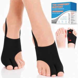 Muscod Bunion Corrector for Women, Toe Separators for Women Big Toe Alignment, Soft & Breathable Bunion Support Sleeve, Comfortable Toe Spacer for Daily Wear, Day & Night Use 2Pcs