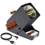 MAFUEAY 35mm Slide and Film Viewer, Negative Viewer, Desk Top LED Lighted Illuminated Viewing, 3X Magnification, USB Powered