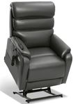 EONIX Dual Motor Lay Flat Power Lift Recliner Chair for Elderly, Breathable Faux Leather Electric Lift Chairs for Adults, 400lbs Heavy Duty Power Recliner with Heat Massage Charging Ports, Grey