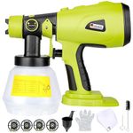 YEX-BUR Cordless Paint Sprayer for Ryobi 18V ONE + Li-ion NiCd NiMh Battery, HVLP Electric Handheld Paint Spray Gun with 1000ML Container for Furniture DIY Works House