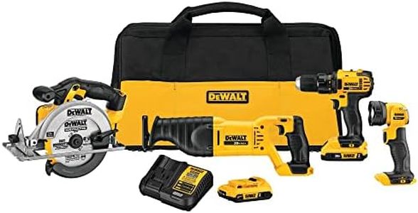 DEWALT 20V MAX Power Tool Combo Kit, 4-Tool Cordless Power Tool Set with 2 Batteries and Charger (DCK423D2)