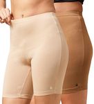 URBAN ADVENTURE High Coverage Premium Cotton Spandex Mid Waist Elastane Stretch Shorties - Gym -Cycling Shorts/Tights for Women (in, Alpha, M, Regular, Skin-Dark Skin)