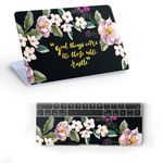 Galaxsia Floral/Flower D19 Top+Wrist Pad Vinyl Laptop Skin/Sticker/Cover for 15 to 15.6 Inches Laptops Laminated-Removable-HD Quality Compatible for Hp-Dell-Sony-Lenovo-Asus etc.(15x10 Inches)