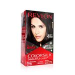 Revlon Colorsilk Beautiful Color, Permanent Hair Color with Keratin, 40ml + 40ml + 11.8ml - Brown Black 2N (Pack of 1)