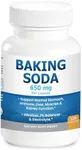 Baking Soda Capsules 650mg Pure Baking Soda Aluminum Free Organic Use. Natural Baking Soda 120 Caps