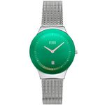 STORM Mini SOTEC Lazer Green Women's Watch with Edge-to-Edge Glass, Slim mesh Band and Date Function