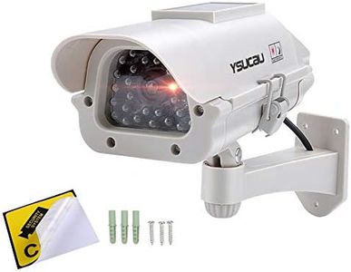 YSUCAU Solar Powered CCTV Security Fake Dummy Camera with Flashing Led Outdoor/Indoor Use for Homes & Business