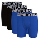 Under Armour Boys' Charged Boxer Jock, Lightweight & Smooth Stretch Fit Briefs, Ultra Blue, M (Pack of 4)