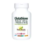 New Roots Herbal - Glutathione Reduced 200mg, 60 vcaps - L-Glutathione 200mg Vitamin-C 50mg Capsules - Bone Health, Gum Health, Teeth Health & Immune Boost - L-Glutathione Supplement & Ascorbic Acid