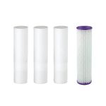 Aquasana EQ-303-35 10 inch 3-Pack + Post Water Filter, normal, White, 3 Count