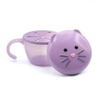 Melii Snack Container with Finger Trap - Cat Purple