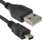 kenable USB 2.0 24AWG Hi-Speed A to mini-B 5 pin Cable Power & Data Lead 1.8m [1.8 metres]