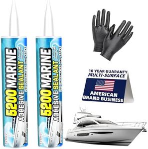 5200 Marine Sealant for Boats & RVs-Fast-Cure (30 Mins), Waterproof, UV-Resistant, High-Bond Adhesive Sealant for Hulls, Decks, Fiberglass, Wood & Metal-Eco-Friendly, Low Odor, with Gloves&Nozzle(2)
