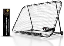 Soccer Rebounder Net | 6ft x 3.5ft Large Soccer Wall Rebounder | Adjustable Soccer Kick Back Trainer | Portable Soccer Rebound Board | Durable Soccer Bounce Back Net for Training by Shark Athletics