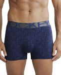 Jockey Men's Ultrasoft & Light Weight Tactel Nylon Printed Trunks IC30_Rich Royal Blue Printed_XL