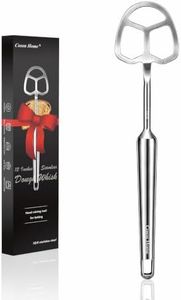 Coson Home Seamless Danish Dough Whisk 304 Stainless Steel 12 Inch