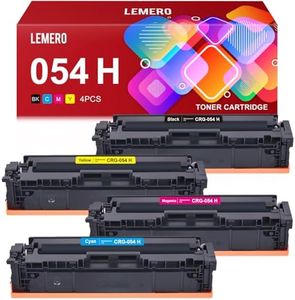 LEMERO 054H 054 Toner Cartridge Set Compatible Replacement for Canon 054H 054 CRG 054H High Yield for Color ImageCLASS MF642Cdw MF644Cdw MF640C LBP620 Printer (Black Cyan Magenta Yellow)