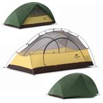 Naturehike Tent Star-River Double Layer Ultralight 2 Person Backpacking Tent Waterproof Hiking Tent (210T Forest Green)