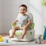 Baybee Booster Chair for Kids | Travel-Friendly Baby Sitting Chairs with Safety Straps, Foldable Design, Storage Space & Anti-Slip Base | Ideal for Dining & Camping (Green)