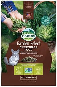 Oxbow Animal Health Garden Select Chinchilla Food, Garden-Inspired Recipe for Chinchillas of All Ages, No Soy or Wheat, Non-GMO, Made in The USA, 3 Pound Bag