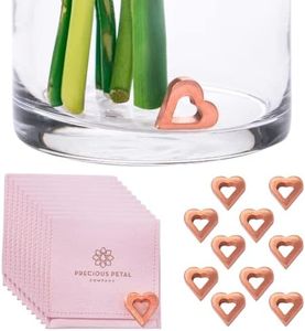 Flower Food Alternative for Fresh Cut Flowers. Copper Charm Keeps Flower Water Clean and Clear. Just Place it in the Vase, Reusable Heart 10