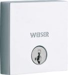 Weiser Downtown Polished Chrome Square Deadbolt Lock, ANSI/BHMA Grade 1 Certified Front Door Lock, Kick Proof, Bump Proof & Anti-theft Exterior Door Lock with Key, Modern Door Locks for Entry Door