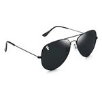 FUNGLASSES Classic Aviator Sunglasses for Men Women Driving Sun glasses Mirrored Lens UV Blocking (LARGE, Black)